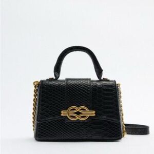 Zara - Black crossbody handbag 6646/910/040/M - Used, Good condition